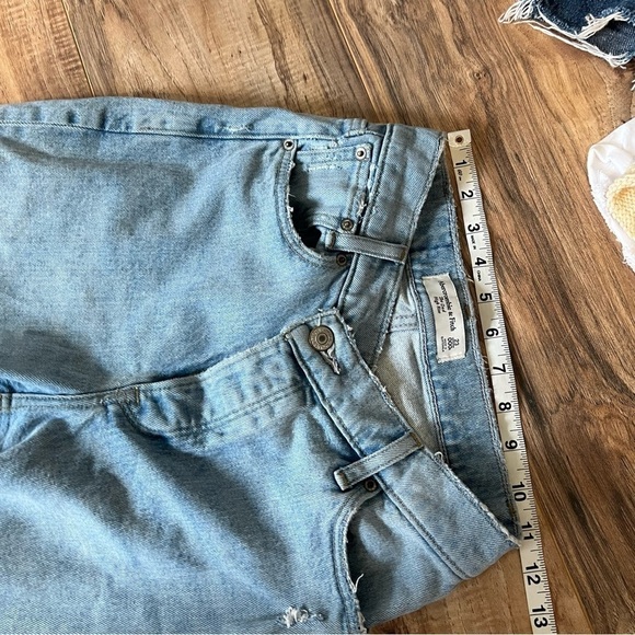 Abercrombie & Fitch High Rise Dad Jean Light With Criss-Cross Waistband - Picture 11 of 14